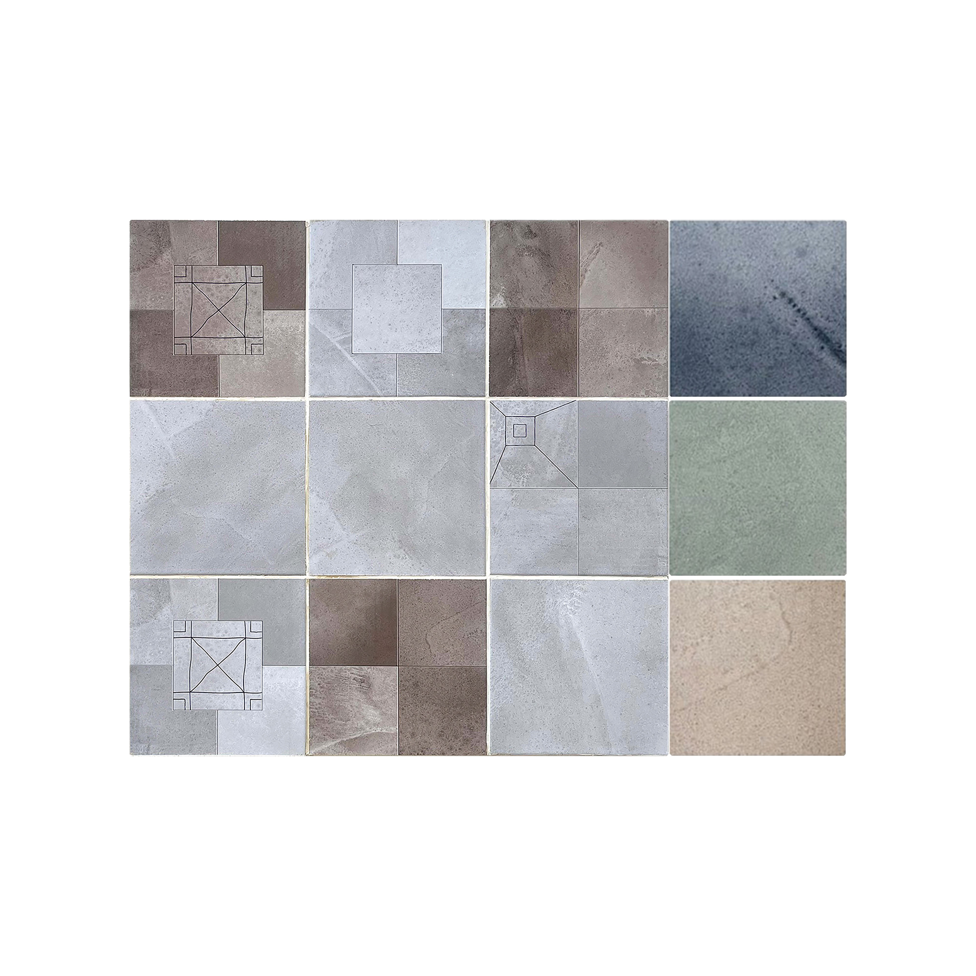 D5-1-8x8''/200x200,Anti-slip + Carving+Transparent Glze