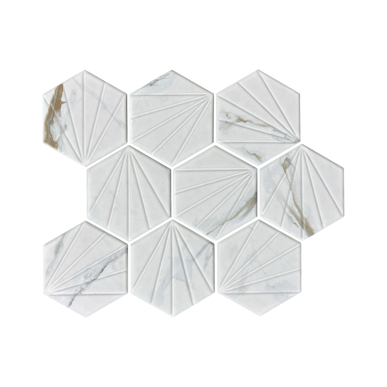 SURROUND-FRAME-PORCELAIN HEXAGON-4x4''-JBI2412-076-（24YB-784)